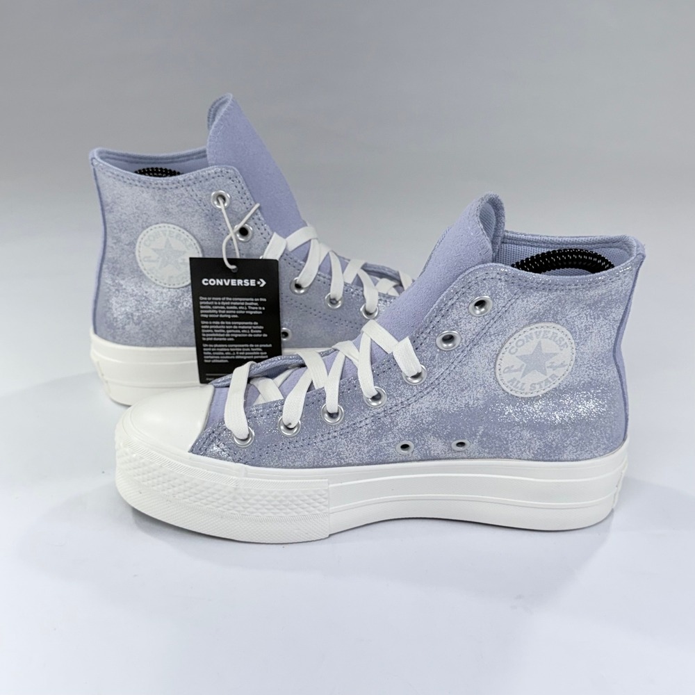 NEW Converse Chuck Taylor All Star Lift Platform Hi Shoes Sz 6 Lavender Shimmer